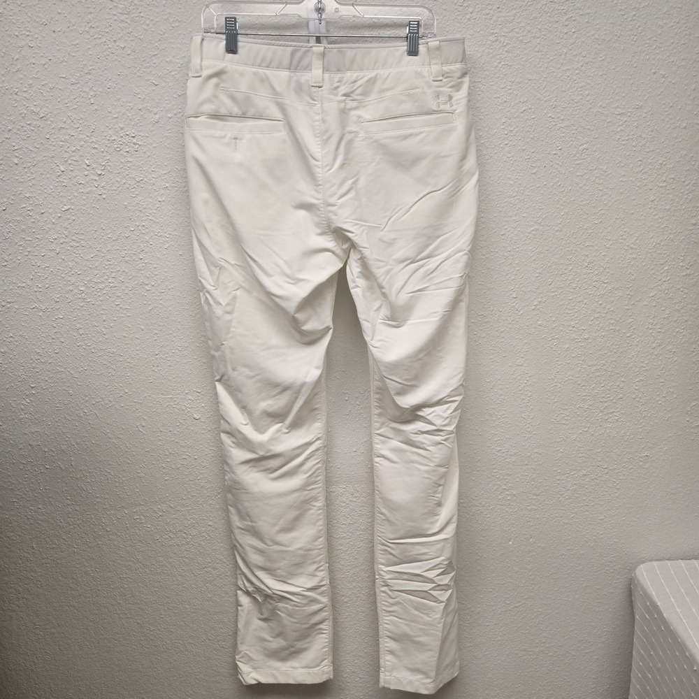 Under Armour White Golf Pants Mens 34/36 Loose Fit Performance Trousers Athletic - Picture 5 of 14